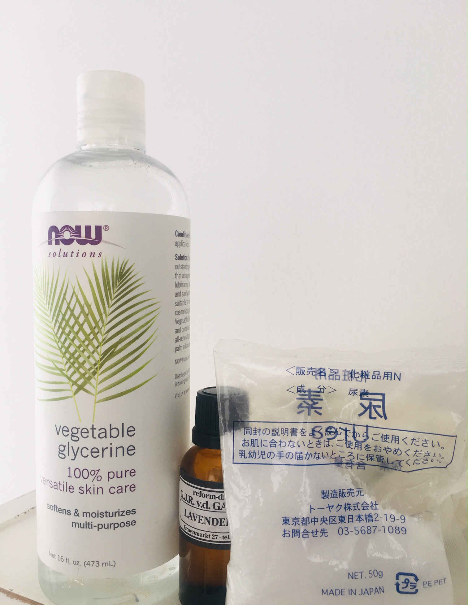 ハンドメイド化粧水の材料