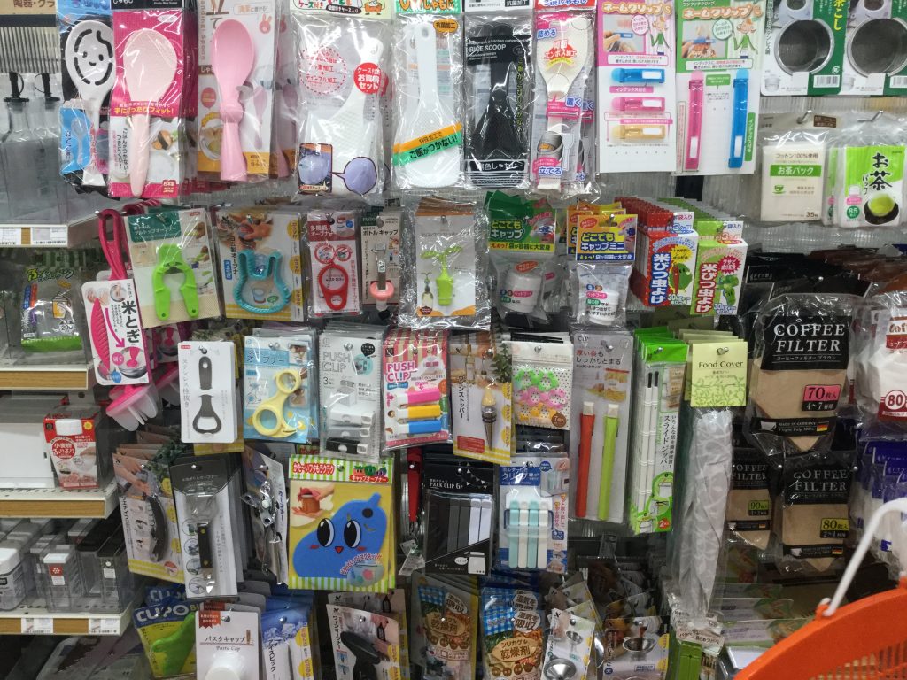 Amazing selection of kitchen goods in 100yen shop
